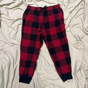 Old Navy Red and Black Plaid Pajama Pants